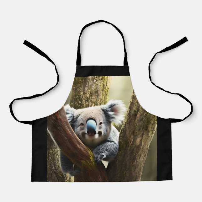Tablier Joyeuse Koala Australienne Dans L'Arbre, Apron Enf (Recto)