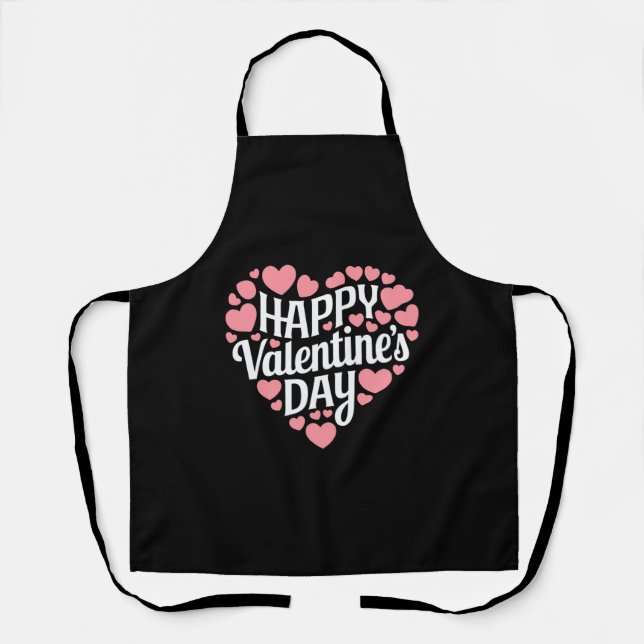 Tablier Joyeuse Saint Valentin drôle Cœur Amour Valentin  (Recto)