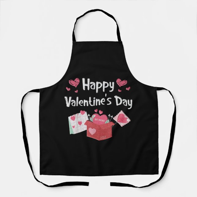 Tablier Joyeuse Saint-Valentin Sois Mienne Cœurs Mignons (Recto)
