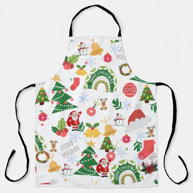Tablier Joyeuses fêtes de Noël (Recto)