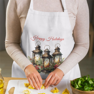 Tablier Joyeuses Fêtes Lanternes d'Hiver
