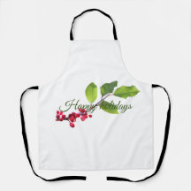 Joyeuses fêtes saintes baies et feuilles