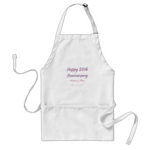 Tablier Joyeux 20e anniversaire DE MARIAGE NOM MARON VIOLE