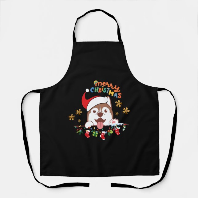 Tablier Joyeux Abris de Noël (Recto)
