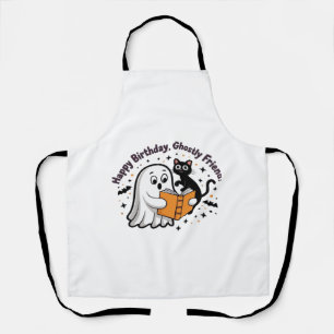 Tablier Joyeux anniversaire Ghost Cat PNG - Éffrayant Cute