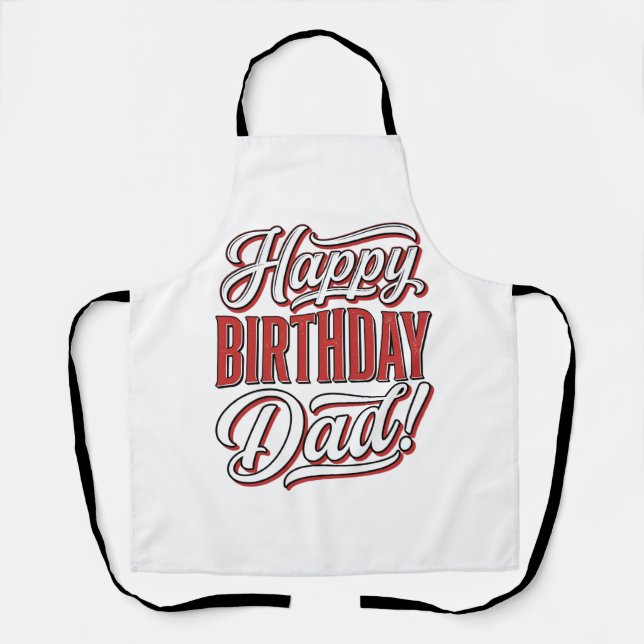 Tablier Joyeux Anniversaire Papa Conception de T-shirt de  (Recto)