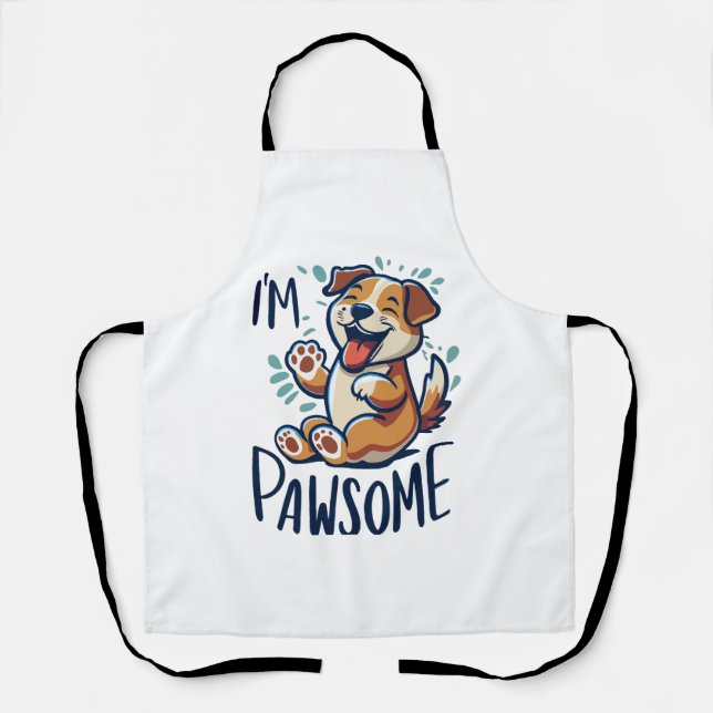 Tablier Joyeux chien pawsome Classic T-Shirt (Recto)