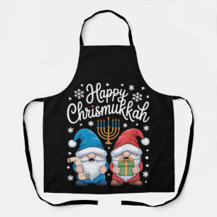 Tablier Joyeux Chrismukkah Gnomes Menorah Hanukkah Xmas