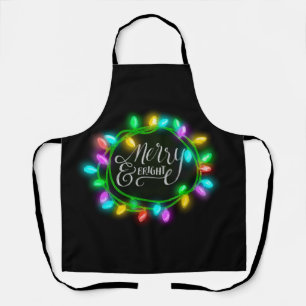 Tablier Joyeux et brillant coloré Fêtes Apron