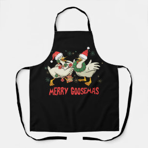 Tablier Joyeux Goosemas Drôle canard de Noël Silly Goose M
