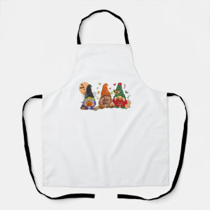 Tablier Joyeux Hallothanksmas Gnomes Halloween Thanksgivin
