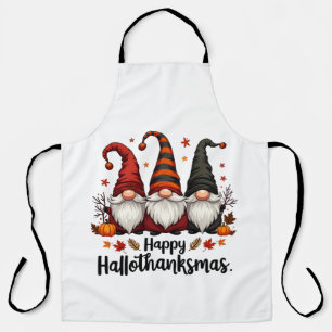 Tablier Joyeux Hallothanksmas Halloween Noël Gnomes