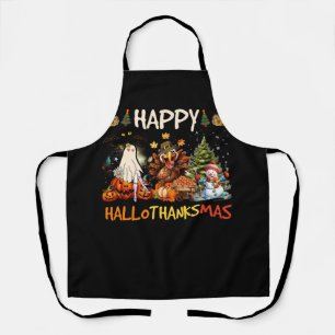 Tablier Joyeux Hallothanksmas Halloween Thanksgiving Chris