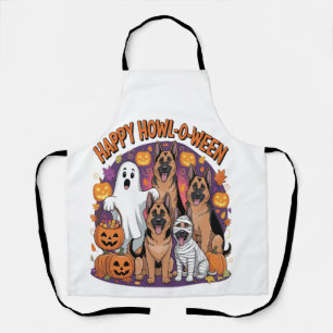 Tablier Joyeux Halloween Berger Allemand