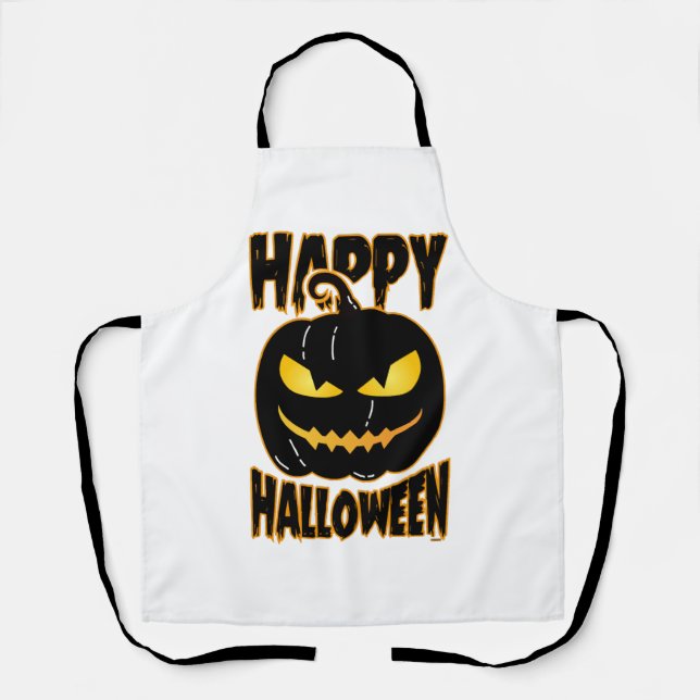 Tablier Joyeux Halloween Citrouille (Recto)