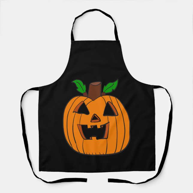Tablier Joyeux Halloween Citrouille (Recto)
