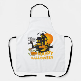 Tablier Joyeux Halloween Citrouille Squelettique Maison Ha