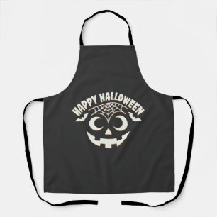 Tablier Joyeux Halloween Citrouille Visage Design_1