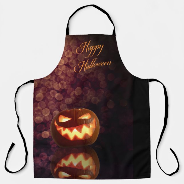 Tablier Joyeux Halloween Jack O'Lantern (Recto)