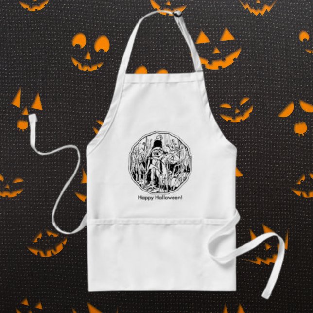 Tablier Joyeux Halloween Scarecrow Apron (Happy Halloween Scarecrow Apron)