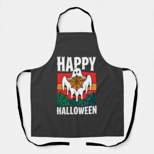 Tablier Joyeux Halloween Toile d'araignée fantôme Rétro