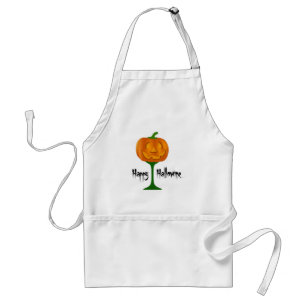 Tablier Joyeux Hallowine Verre à vin Citrouille Halloween