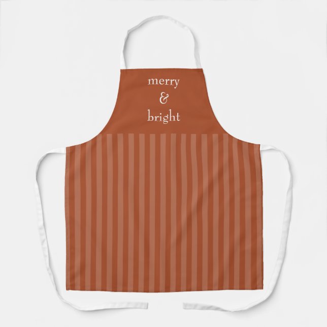 Tablier Joyeux & Joyeux Noël en terre cuite (Recto)