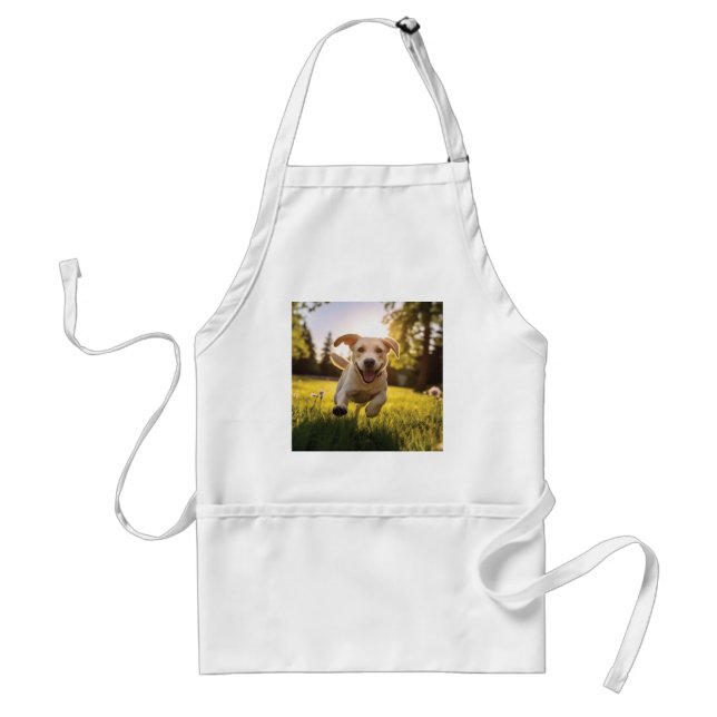Tablier Joyeux Labrador Puppy Running (Devant)