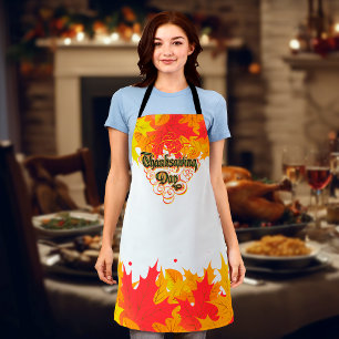 Tablier Joyeux mots typographiques de Thanksgiving