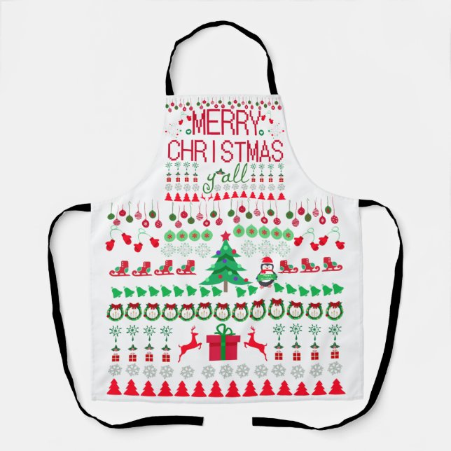 Tablier "Joyeux Noël à tous" Sweat Ugly (Recto)