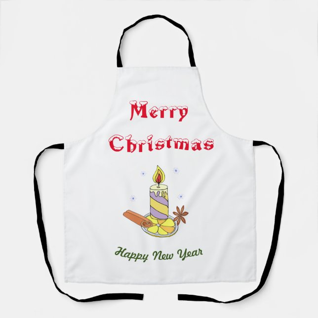Tablier Joyeux Noël Bonne année (Recto)