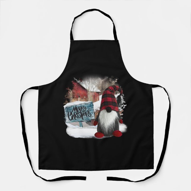 Tablier Joyeux Noël Gnome (Recto)