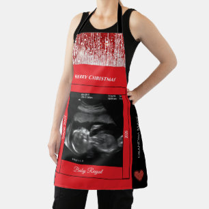 Tablier Joyeux Noël Grandma Sonogramme bébé Bientôt