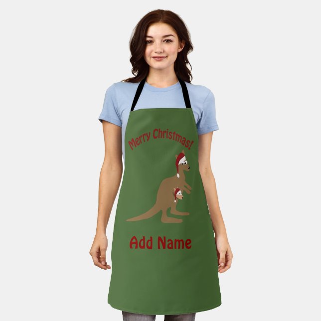 Tablier Joyeux Noël Kangaroos (Porté)