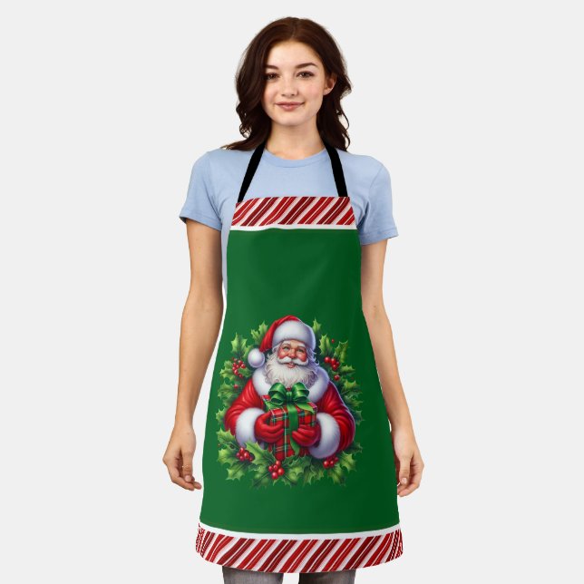 Tablier Joyeux Noël Père Noël (Porté)