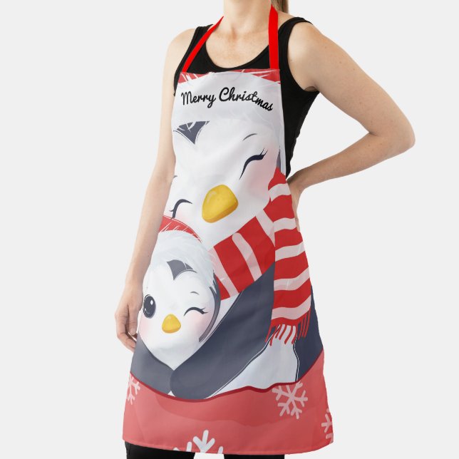 Tablier Joyeux Noël Pingouins (Insitu)