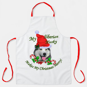 Tablier Joyeux Noël Sibérien Husky