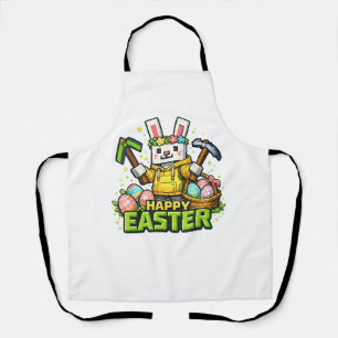 Tablier Joyeux Pâques Lapin Oeuf Joueur Vidéo Jeu Enfants