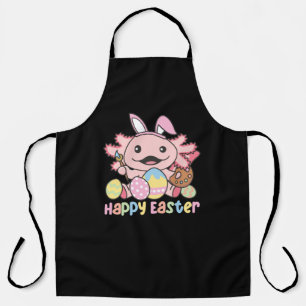 Tablier Joyeux Pâques Mignonne Axolotl Pâques Avec Oeufs D