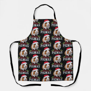 Tablier Joyeux Pigmas Drôle de Cochon d'Inde Noël Santa Xm