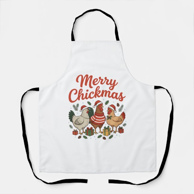 Tablier Joyeux Pouletmas Poulet Noël (Recto)