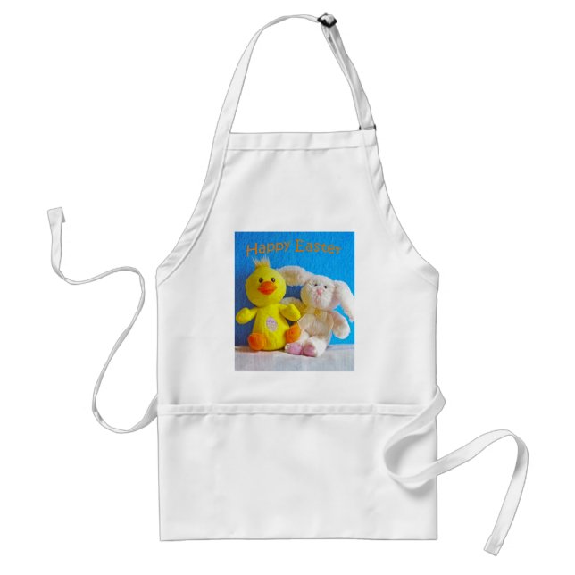 Tablier Joyeux poussin de Pâques + lapin (Devant)