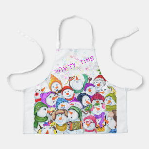Tablier Joyeux Snowmans Joyeux cadeau d'appart de Noël