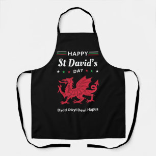 Tablier Joyeux St David's Day Dydd Gala Gallois Dewi Hapus