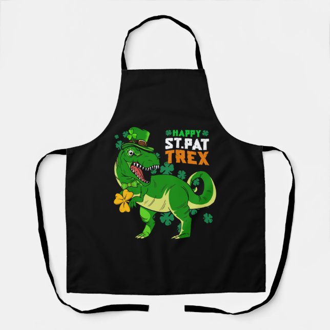 Tablier Joyeux St Pat Trex Day Saint Patricks Dinosaur (Recto)