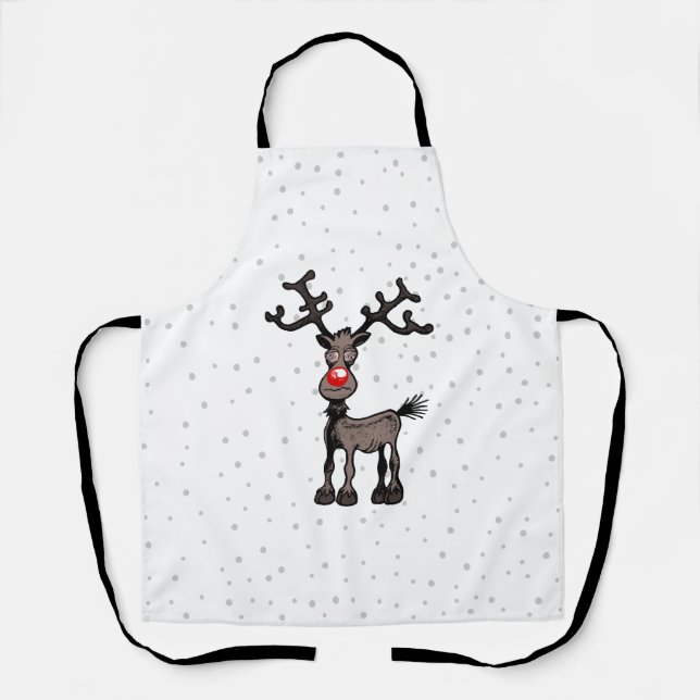 Tablier Joyeux Stressmas avec Rudolph (Recto)