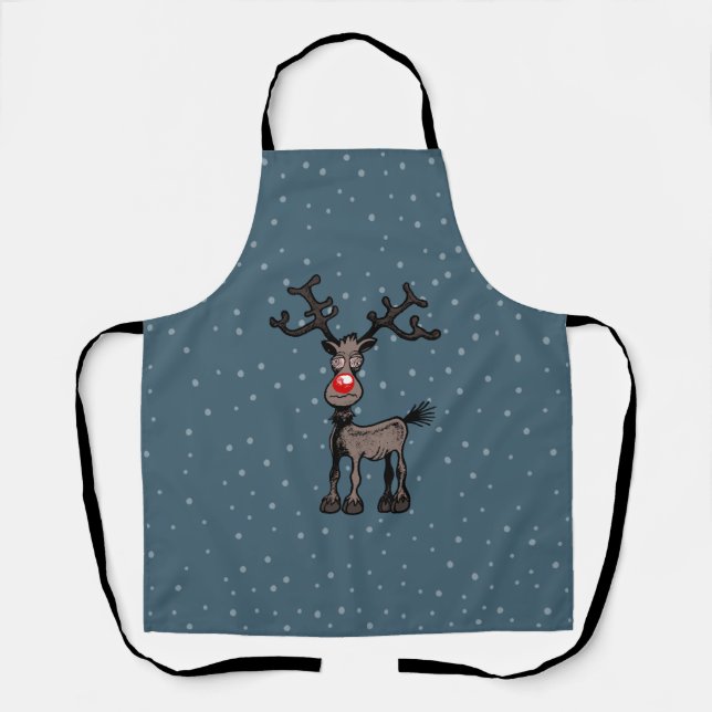 Tablier Joyeux Stressmas avec Rudolph (Recto)