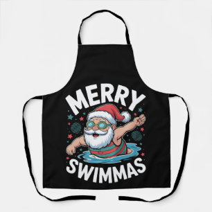 Tablier Joyeux Swimmas Noël Santa Xmas Piscine