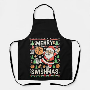 Tablier Joyeux Swishmas Noël Basket-Ball Sale Ugly Christm