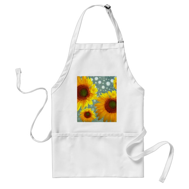Tablier Joyeux tournesols mousseux (Devant)